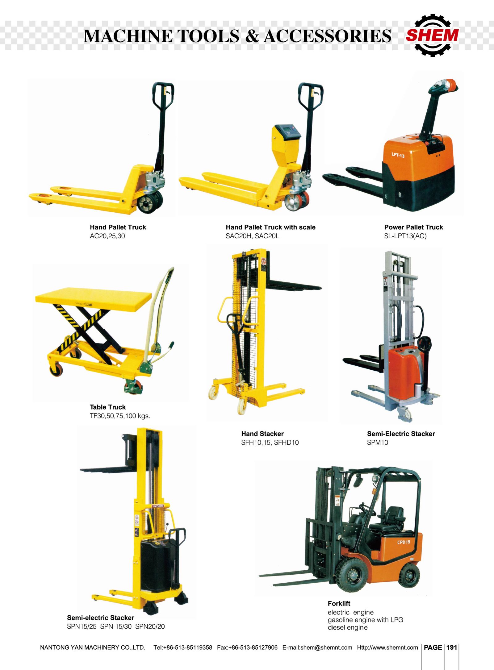 P191 MACHINE TOOLS&ACCESSORIES