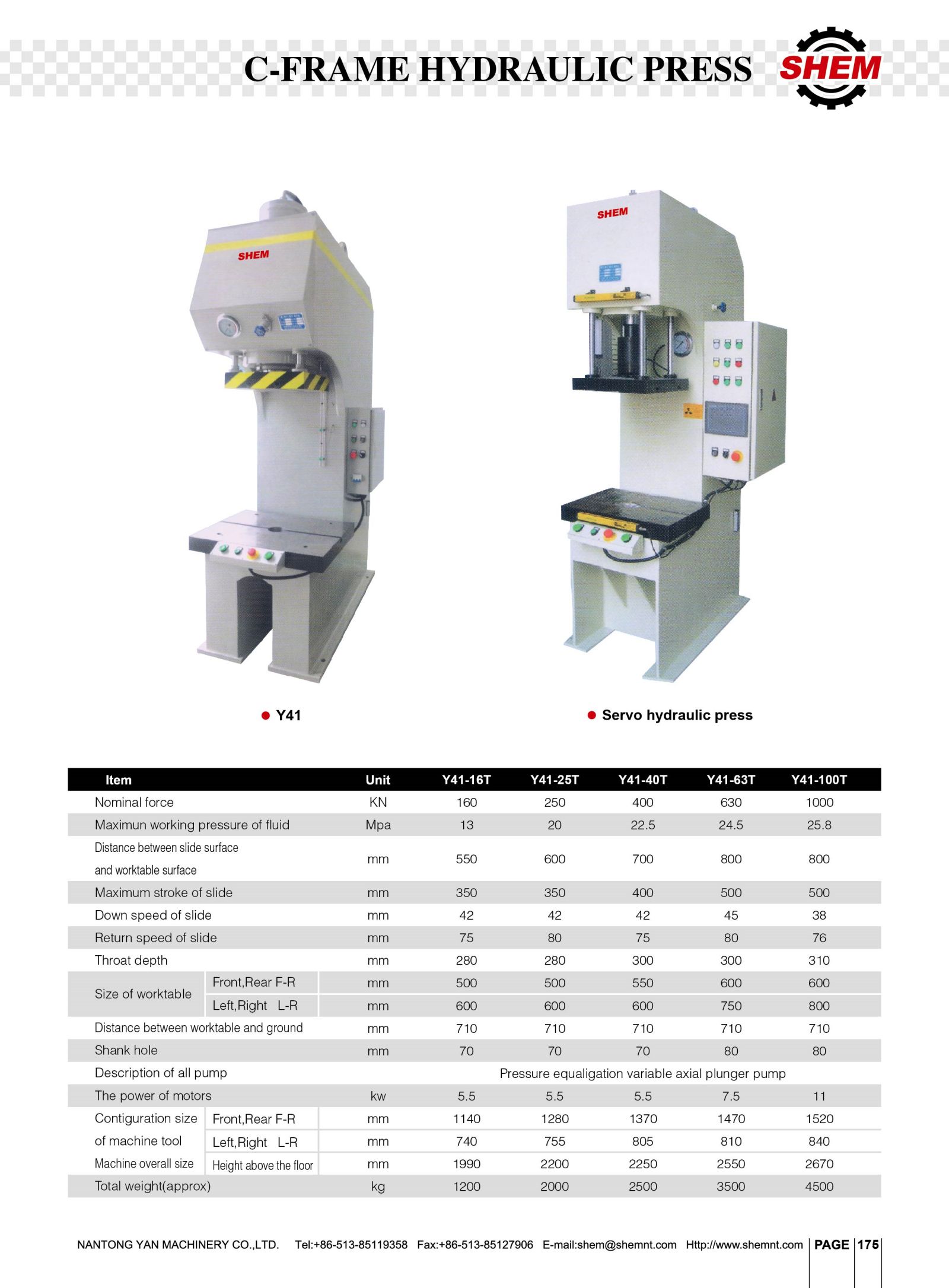 P175 C-FRAME HYDRAULIC PRESS