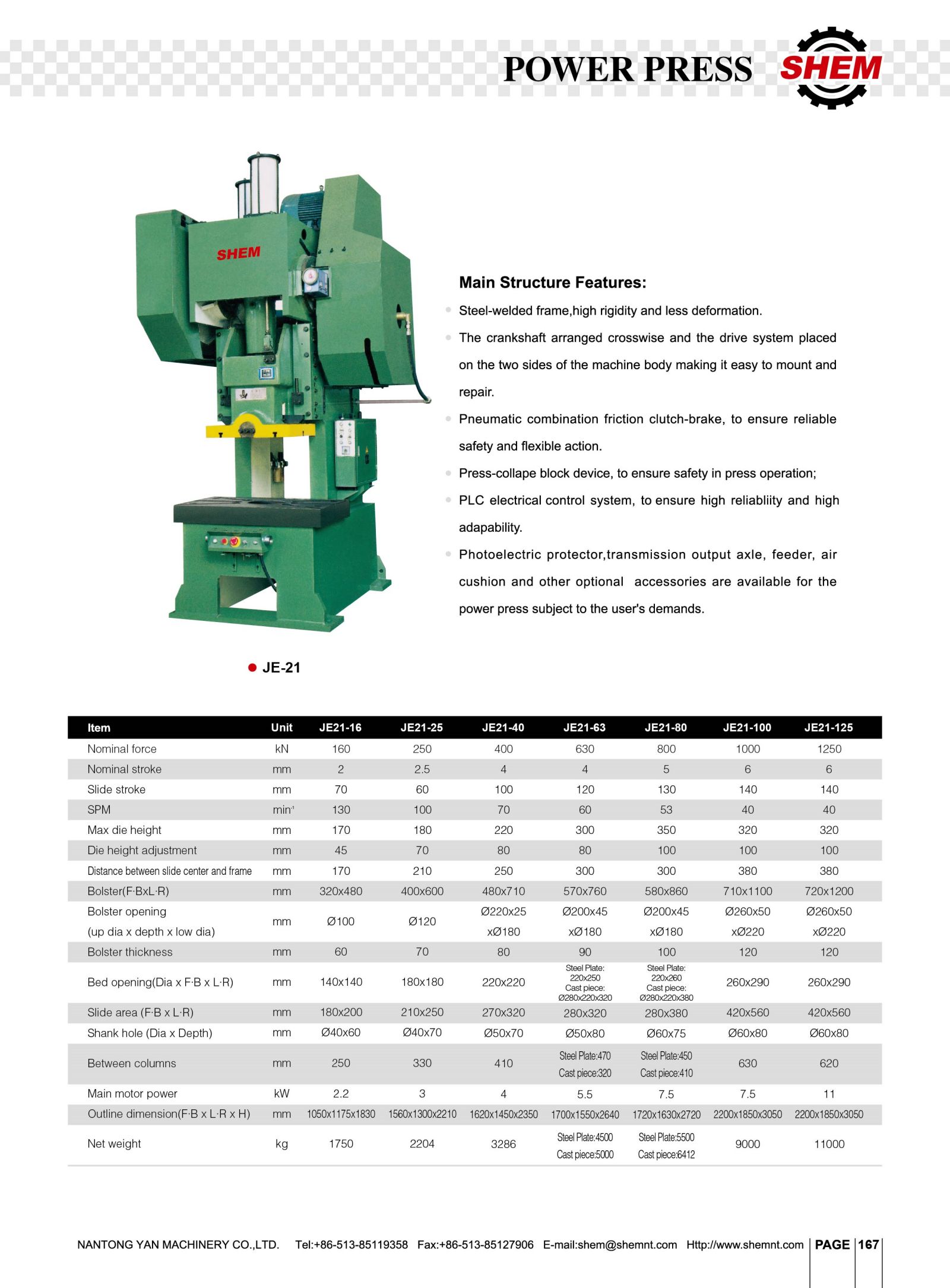 P167 POWER PRESS