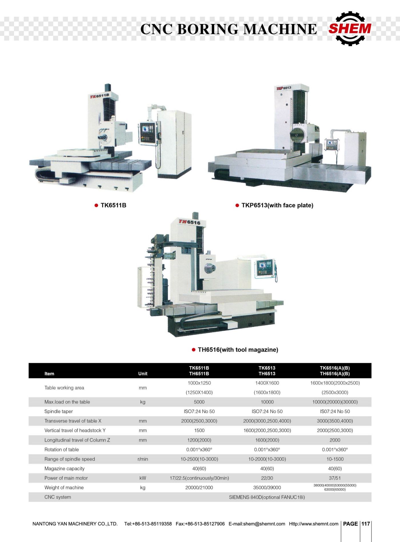 P117 CNC BORING MACHINE