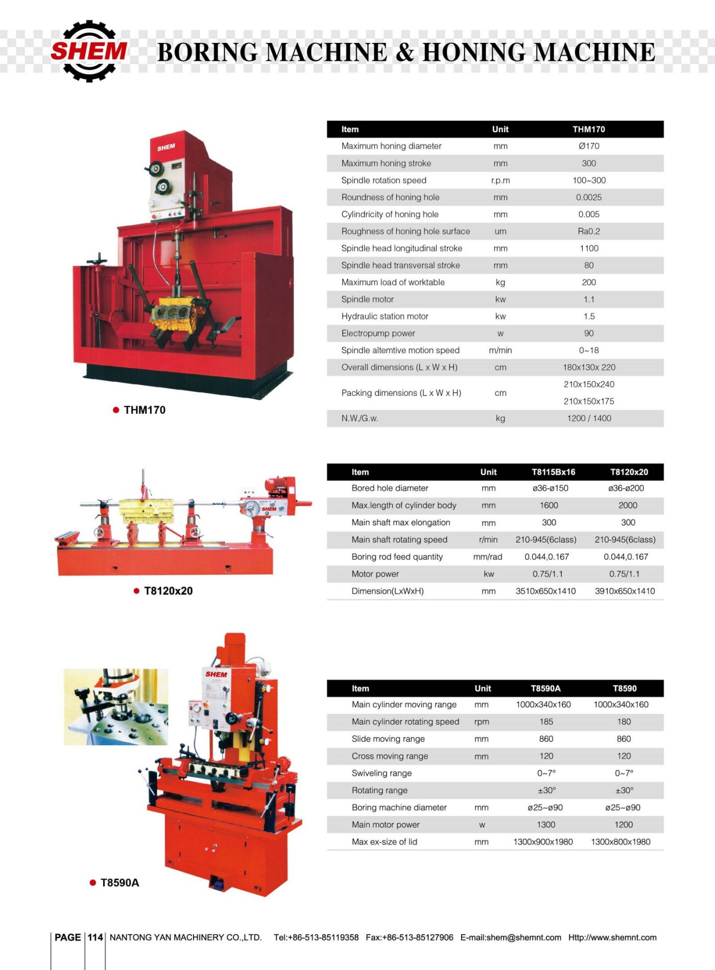 P114 BORING MACHINE & HONING MACHINE