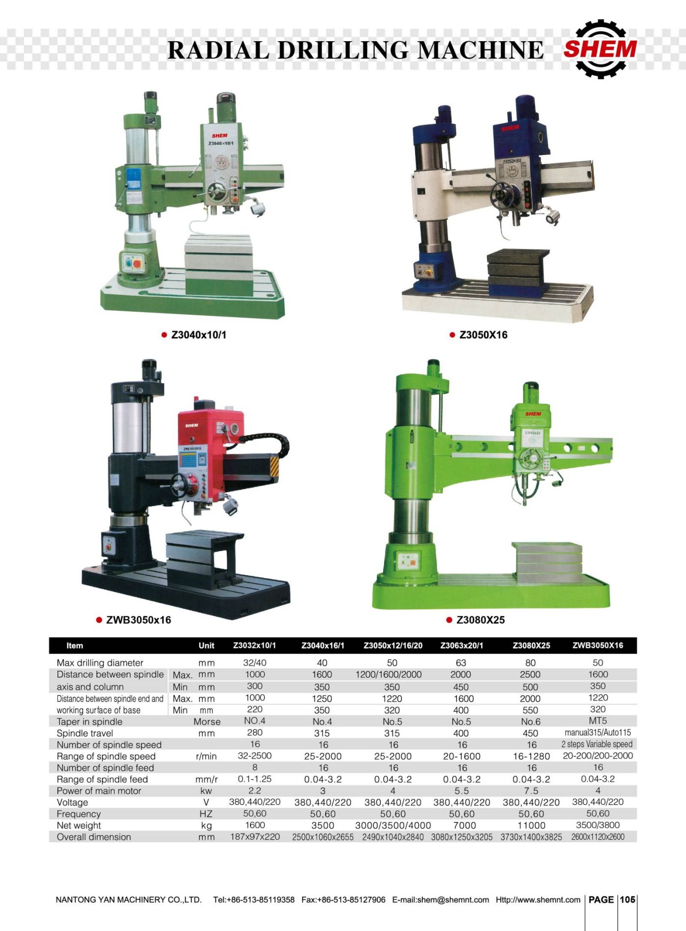 P105 RADIAL DRILLING MACHINE