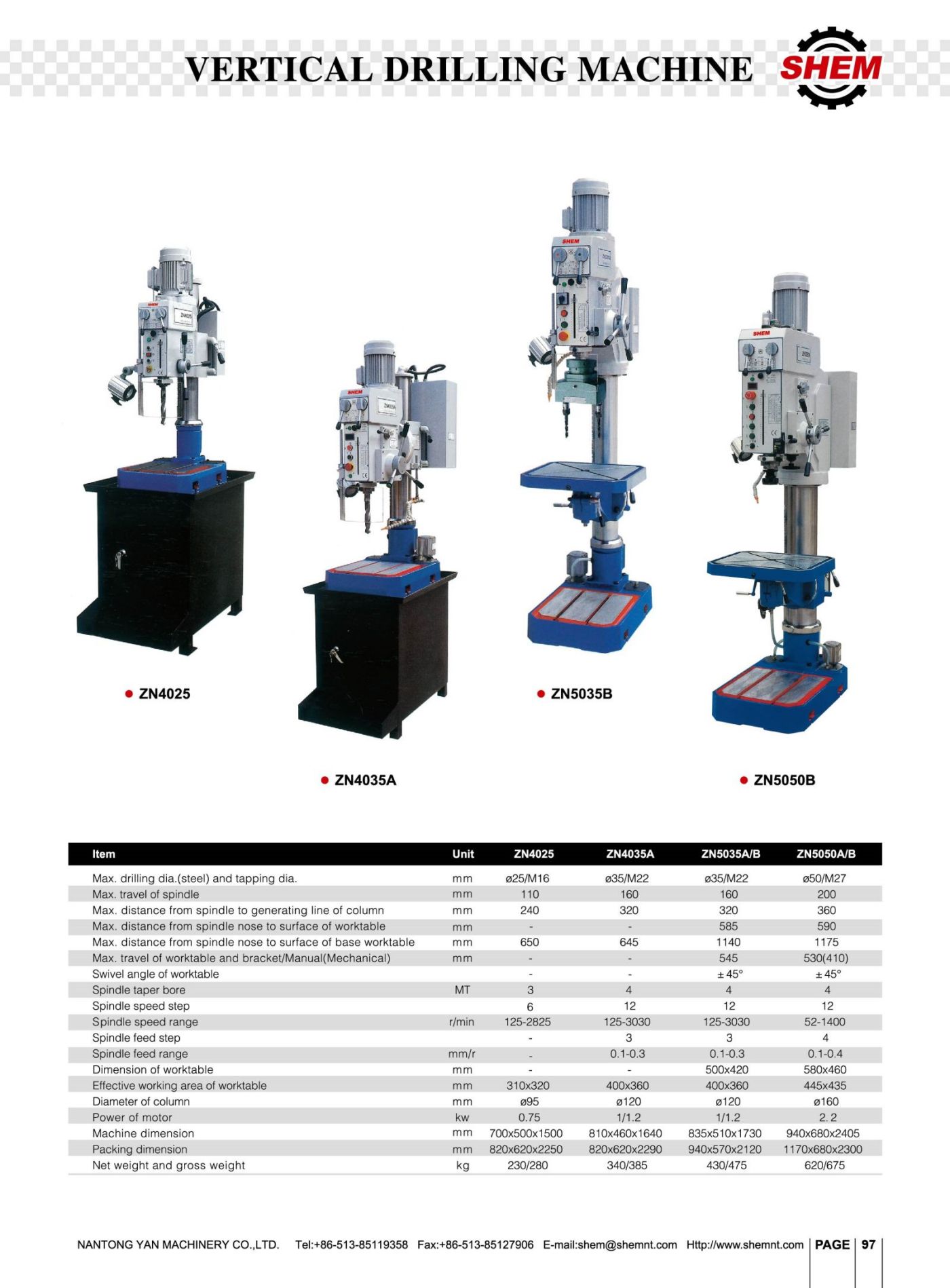 P97 VERTICAL DRILLING MACHINE