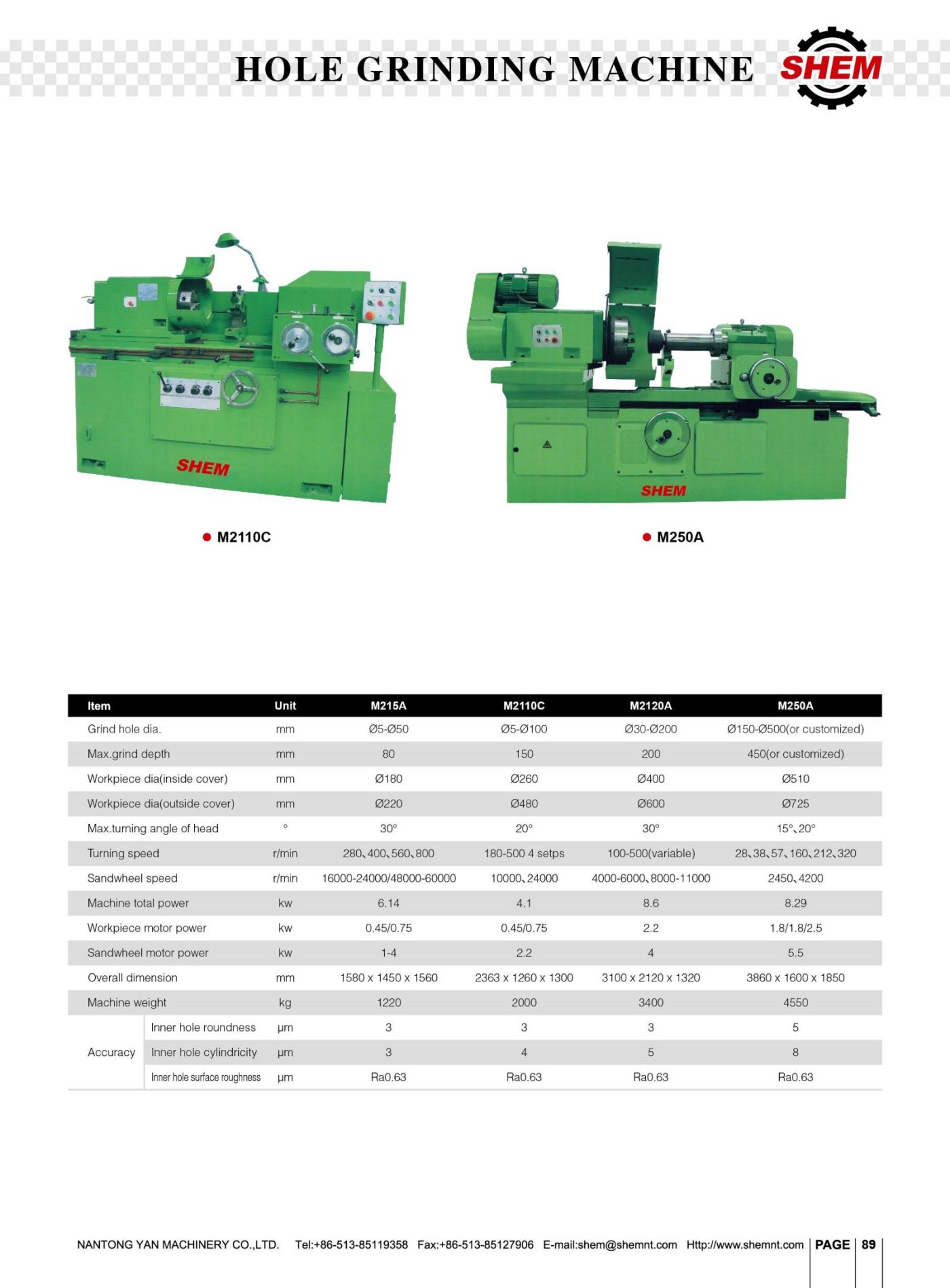 P89 HOLE GRINDING MACHINE
