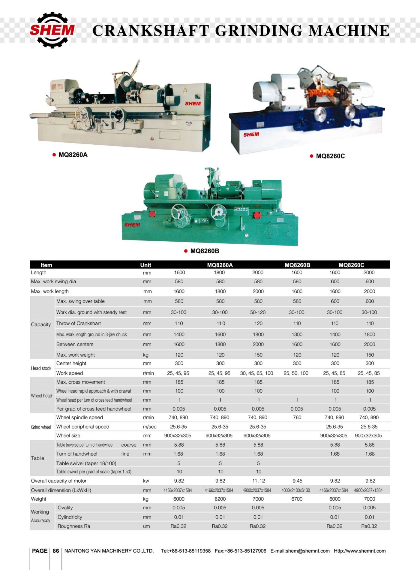 P86 CRANKSHAFT GRINDING MACHINE