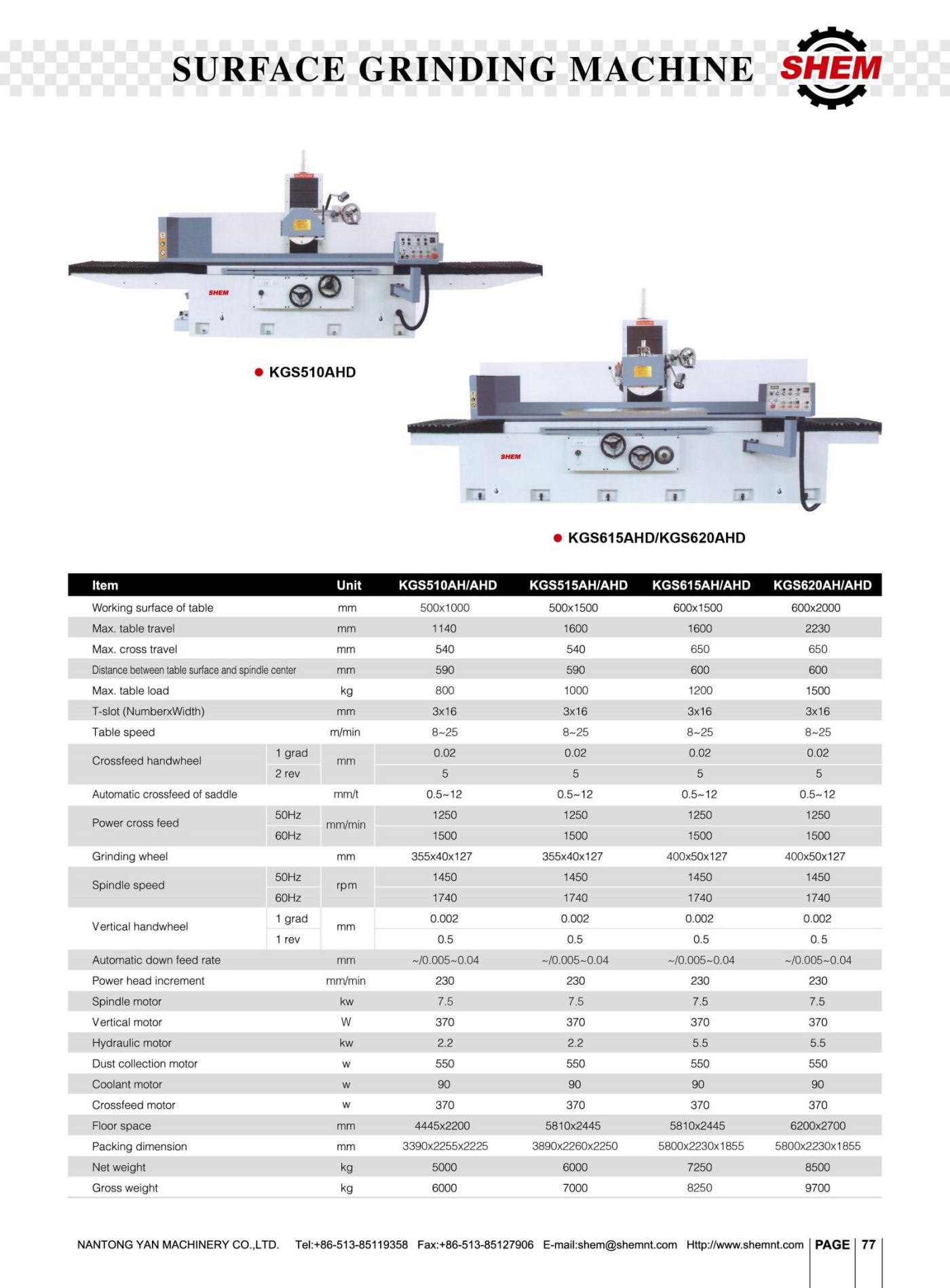 P77 SURFACE GRINDING MACHINE