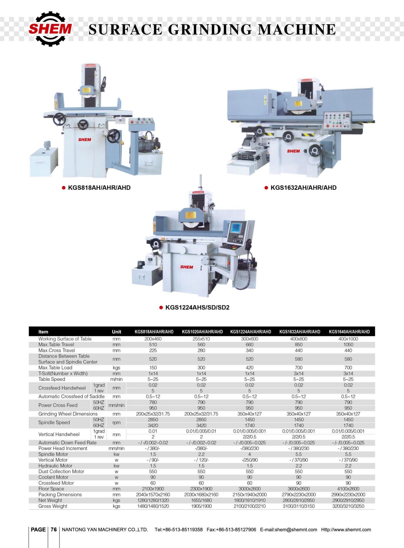 P76 SURFACE GRINDING MACHINE
