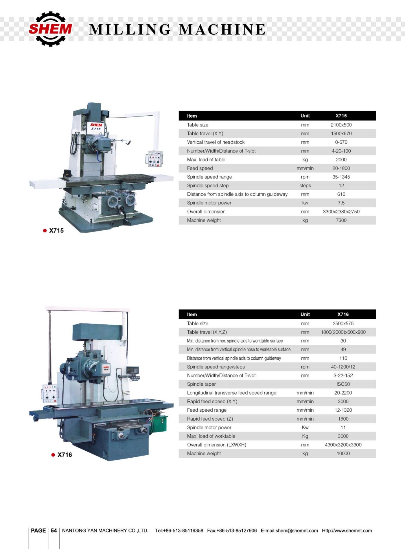 P54 MILLING MACHINE