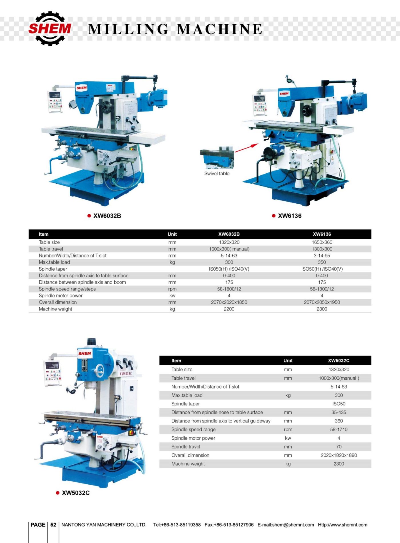 P52 MILLING MACHINE